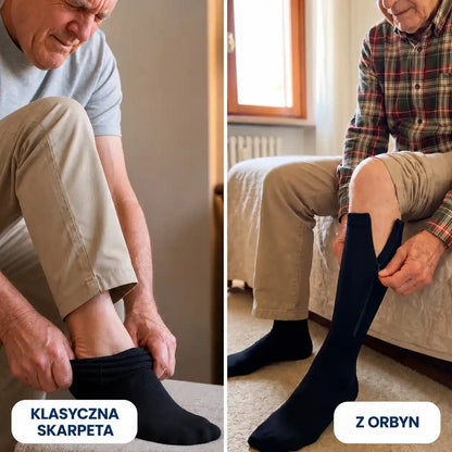Kompresyjne skarpety z zamkiem